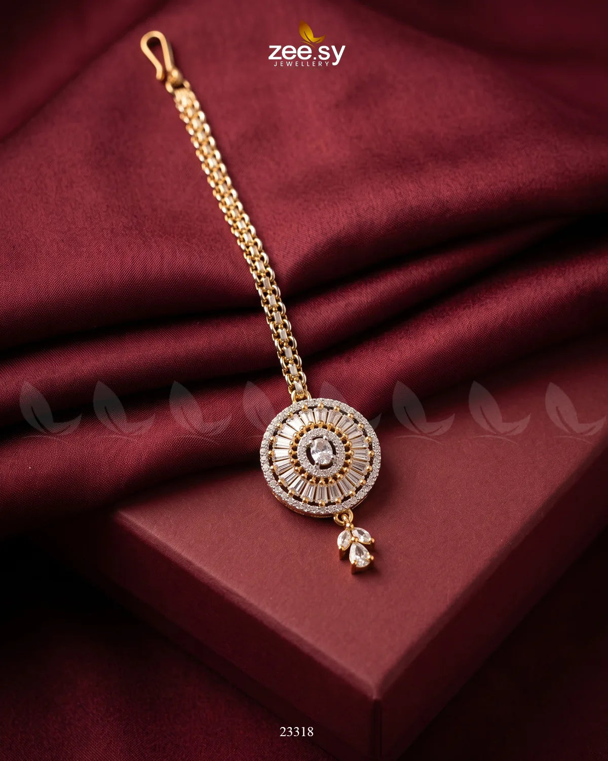 Bindiya-0227 Golden White bindiya - Zeesy Jewellery Pakistan | Premium Artificial & Imitation Jewellery