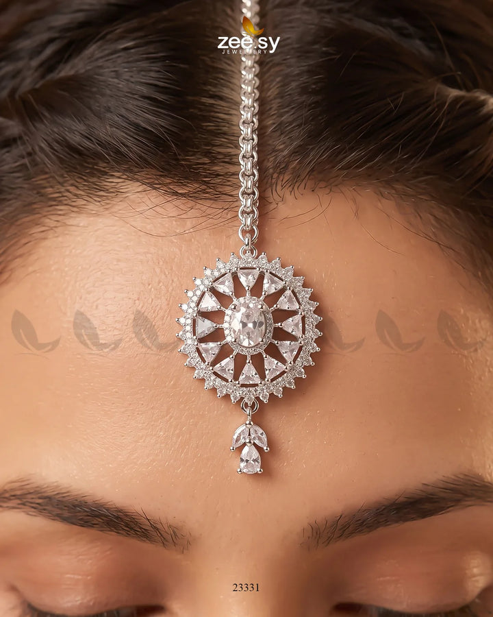 RHS09 Bindiya-0228 white bindiya design on a clean background