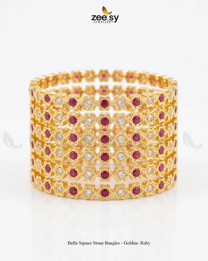 Blossom Floral Vine Bangles - Ruby BANGLES - Zeesy Jewellery Pakistan | Premium Artificial & Imitation Jewellery
