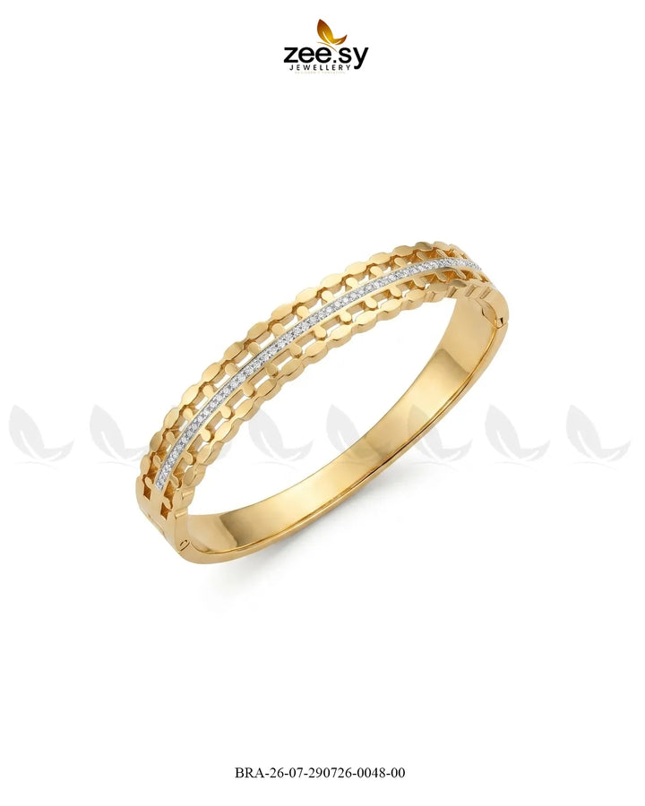 Brick Pattern Crystal Inlay Bracelet