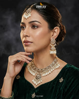 Shahi Qatra CutStone Bridal Set - Zeesy Jewellery
