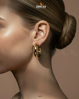 C-Type Stud Earrings