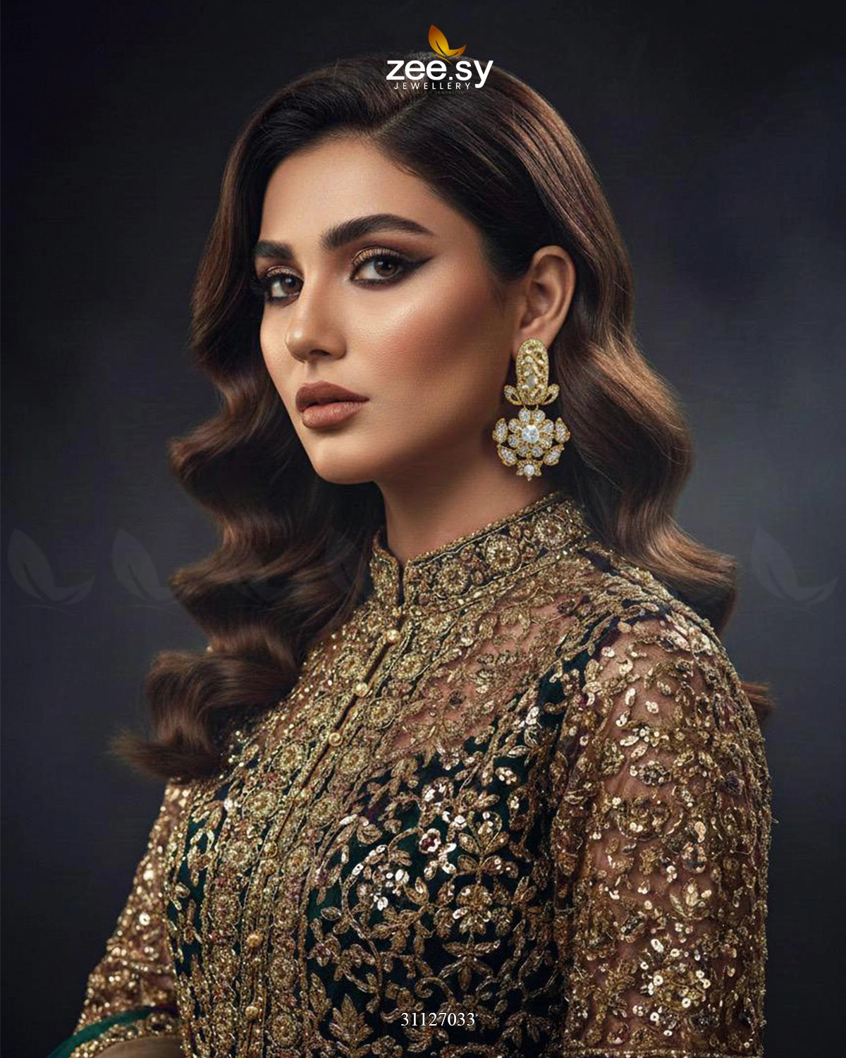 Emerald Turkish Mother Pearl Earrings - Zeesy Jewellery