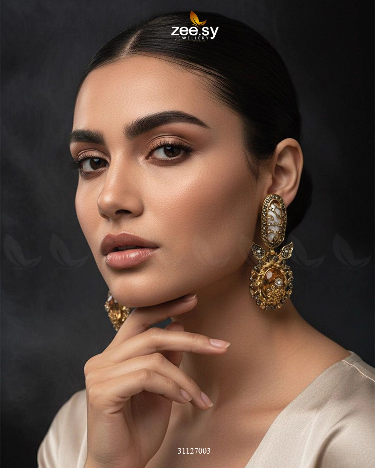 Antique Turquoise Cut Stone Earrings - Zeesy Jewellery