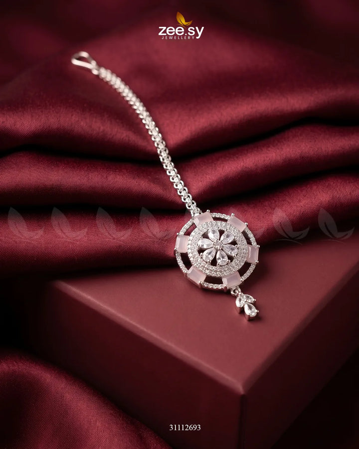 Celeste Bindiya Silver Mint Pink bindiya - Zeesy Jewellery Pakistan | Premium Artificial & Imitation Jewellery