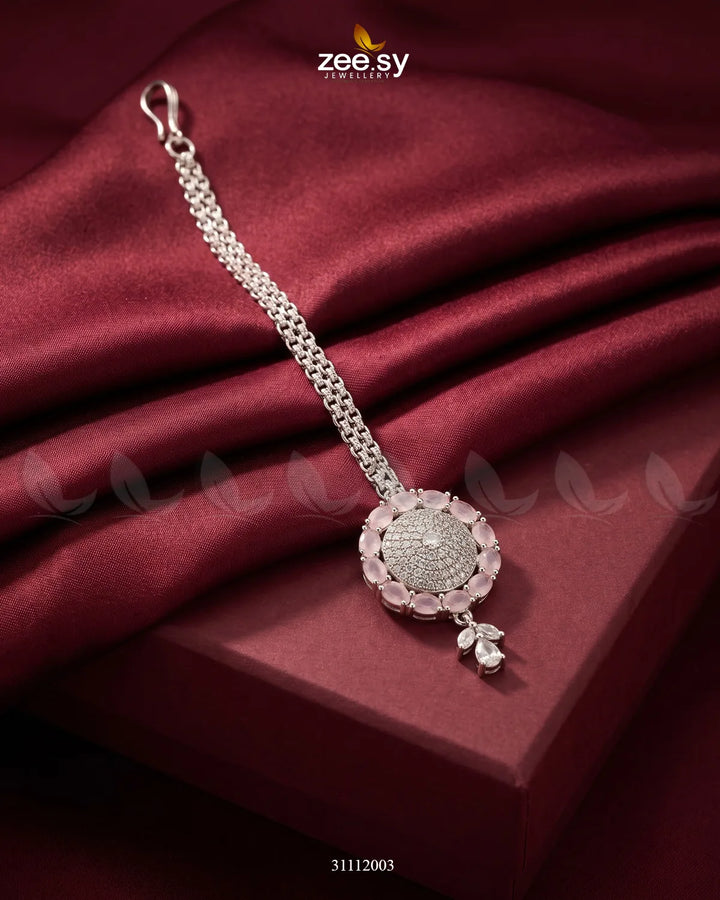 Celestia Bindiya Silver Mint Green bindiya - Zeesy Jewellery Pakistan | Premium Artificial & Imitation Jewellery