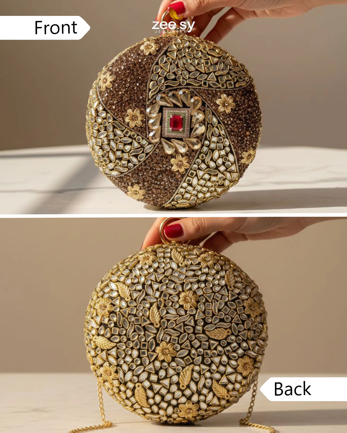 Celestial Mosaic Ball Bag - Zeesy Jewellery