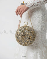 Midnight Sunburst Floral Ball Bag