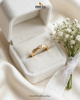 Celestial Wave Zirconia Ring Finger Ring - Zeesy Jewellery Pakistan | Premium Artificial & Imitation Jewellery