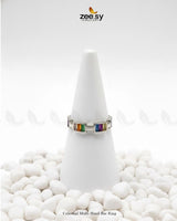 Celestial Multi Hued Bar Ring
