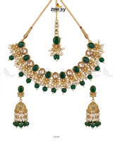 Celosia Necklace Golden Green Necklace Sets - Zeesy Jewellery Pakistan | Premium Artificial & Imitation Jewellery