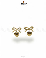 Charming Puffed Heart Bow Drops