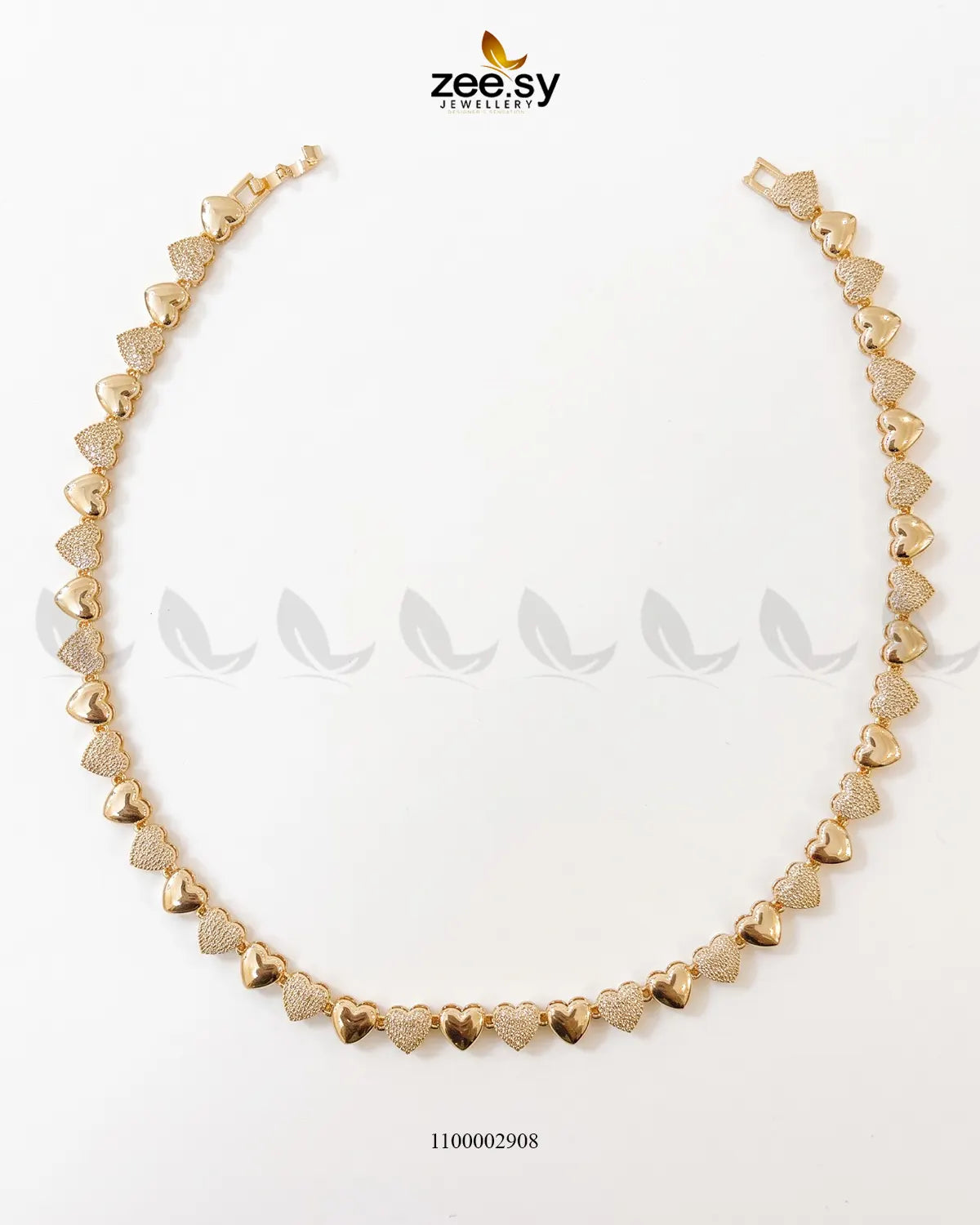 Chic Paved Heart Link Chain chains - Zeesy Jewellery Pakistan | Premium Artificial & Imitation Jewellery