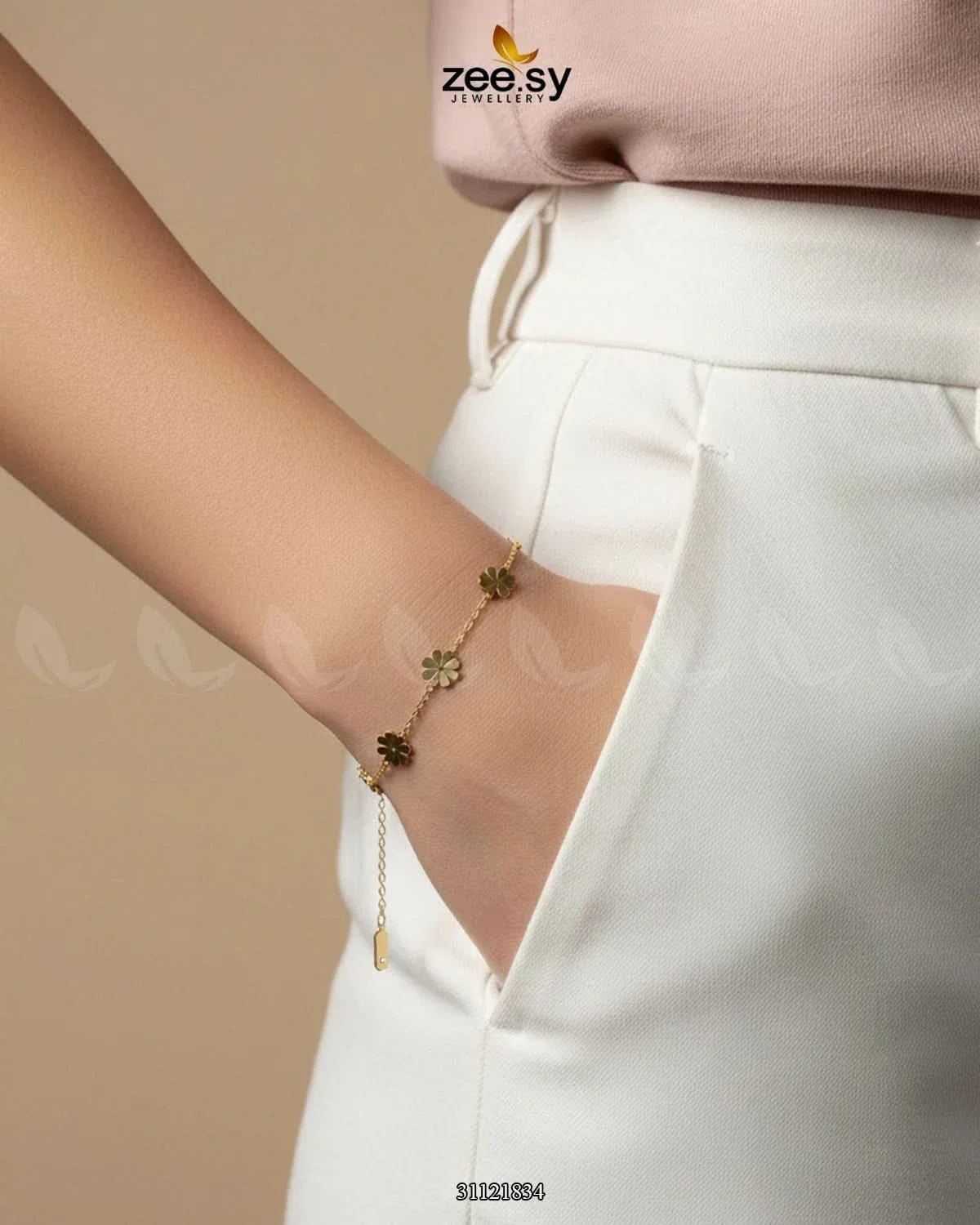 Chic Floral Station Bracelet - Zeesy.pk