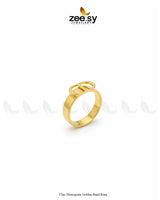 Chic Monogram Golden Band Ring - Zeesy Jewellery
