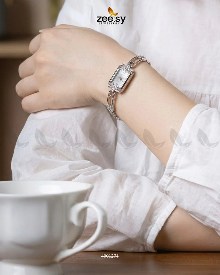 Chic Rectangular Dial Bracelet Watch ACCESSORIES - Zeesy Jewellery Pakistan | Premium Artificial & Imitation Jewellery