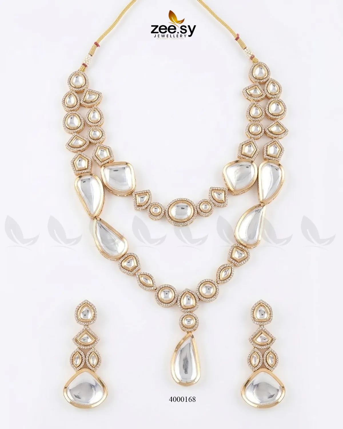 Citrine Double Layer Necklace Set Necklace Sets - Zeesy Jewellery Pakistan | Premium Artificial & Imitation Jewellery