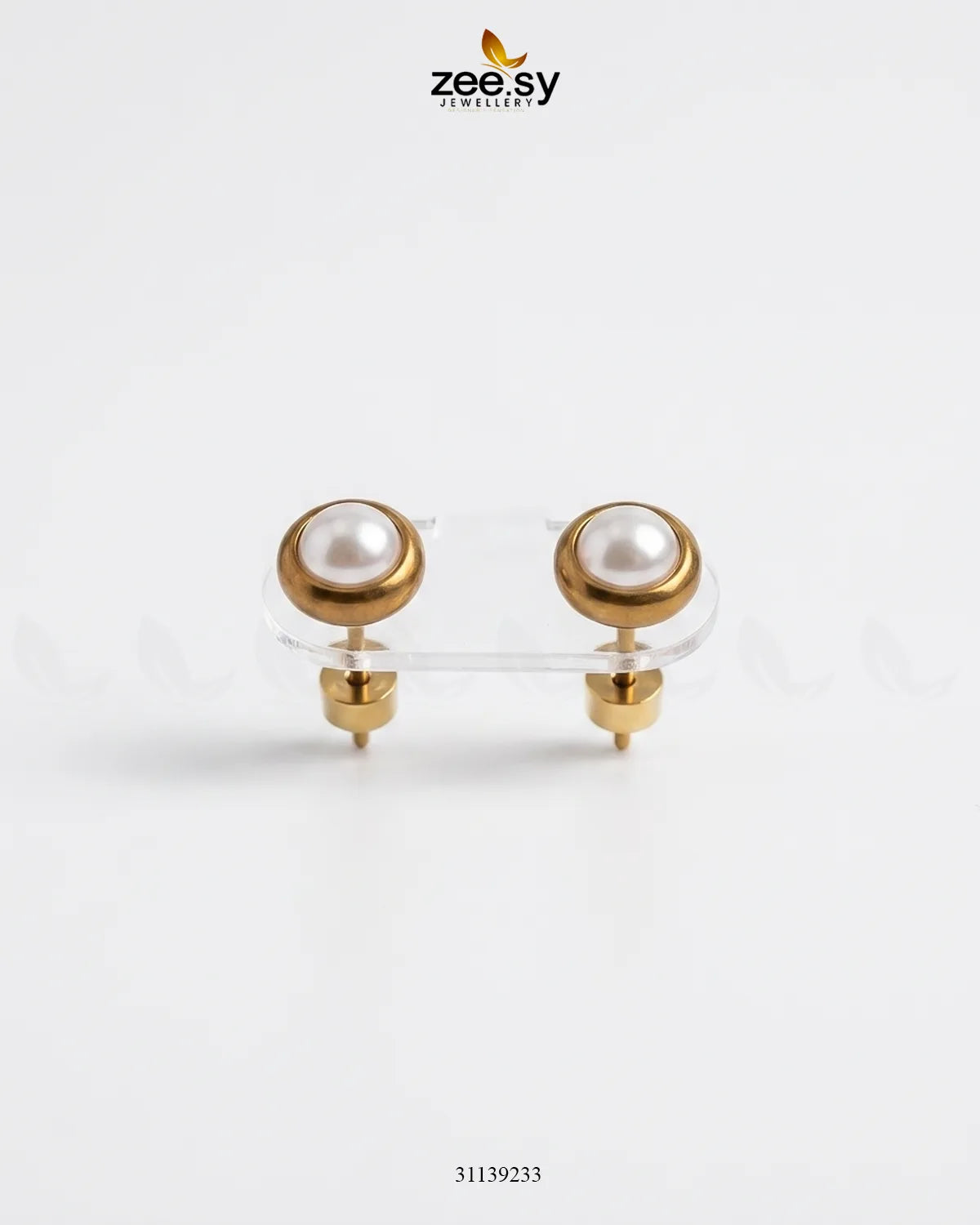 Classic Round Pearl Stud Earrings Earrings - Zeesy Jewellery Pakistan | Premium Artificial & Imitation Jewellery