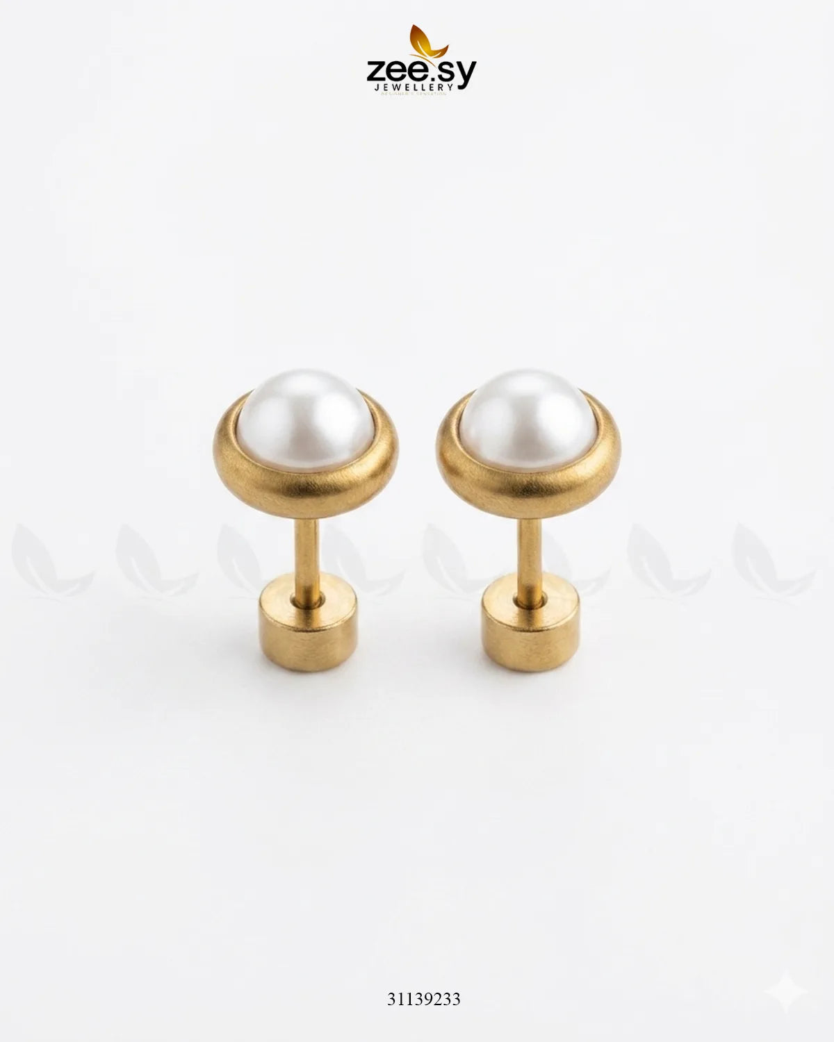 Classic Round Pearl Stud Earrings Earrings - Zeesy Jewellery Pakistan | Premium Artificial & Imitation Jewellery
