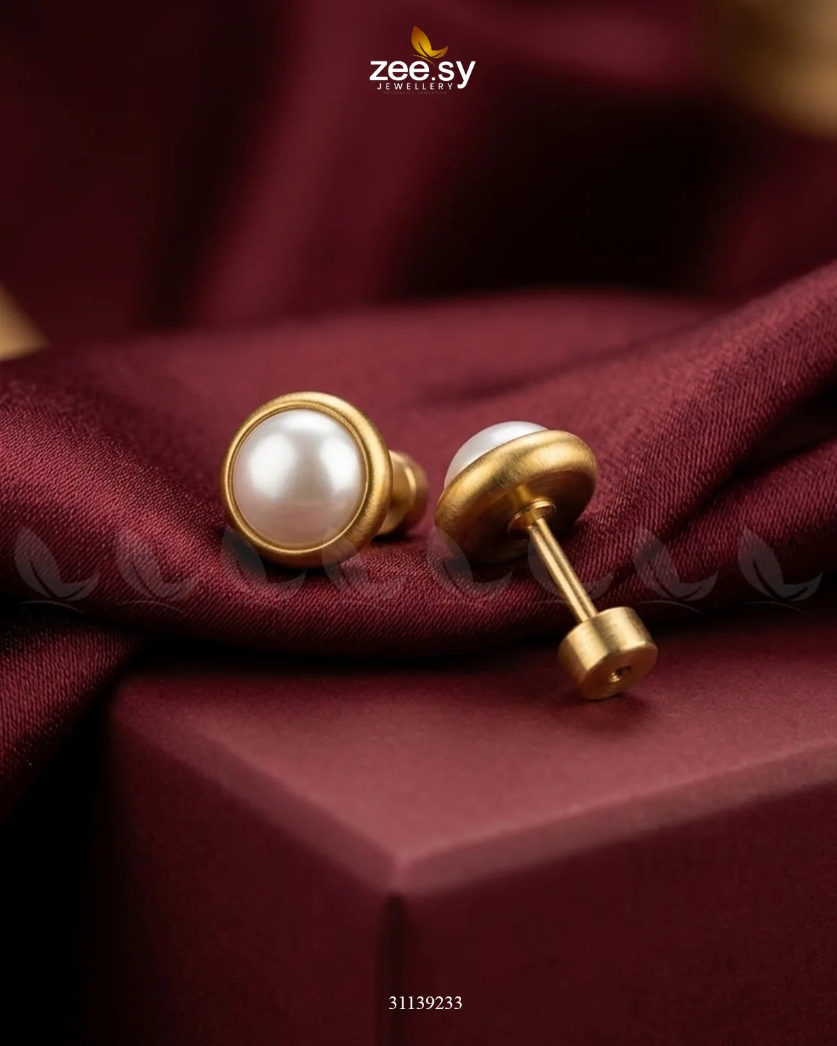 Classic Round Pearl Stud Earrings Earrings - Zeesy Jewellery Pakistan | Premium Artificial & Imitation Jewellery