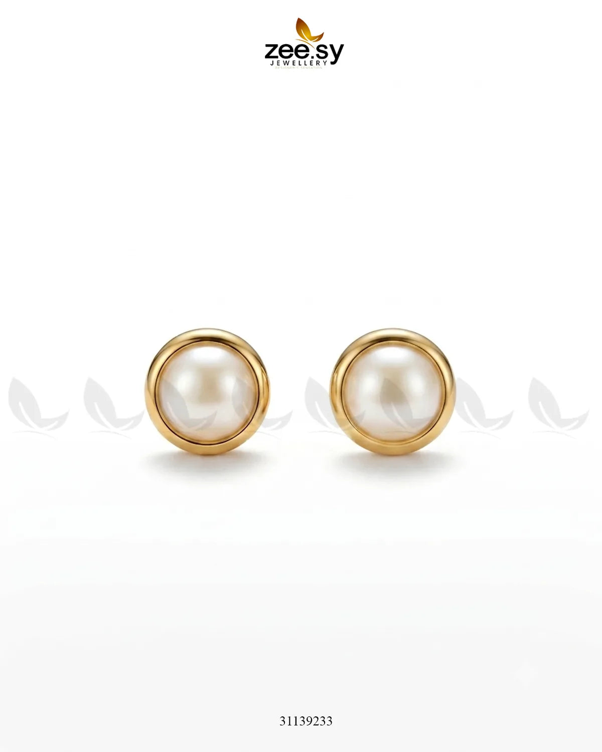 Classic Round Pearl Stud Earrings Earrings - Zeesy Jewellery Pakistan | Premium Artificial & Imitation Jewellery