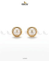 Classic Round Pearl Stud Earrings Earrings - Zeesy Jewellery Pakistan | Premium Artificial & Imitation Jewellery