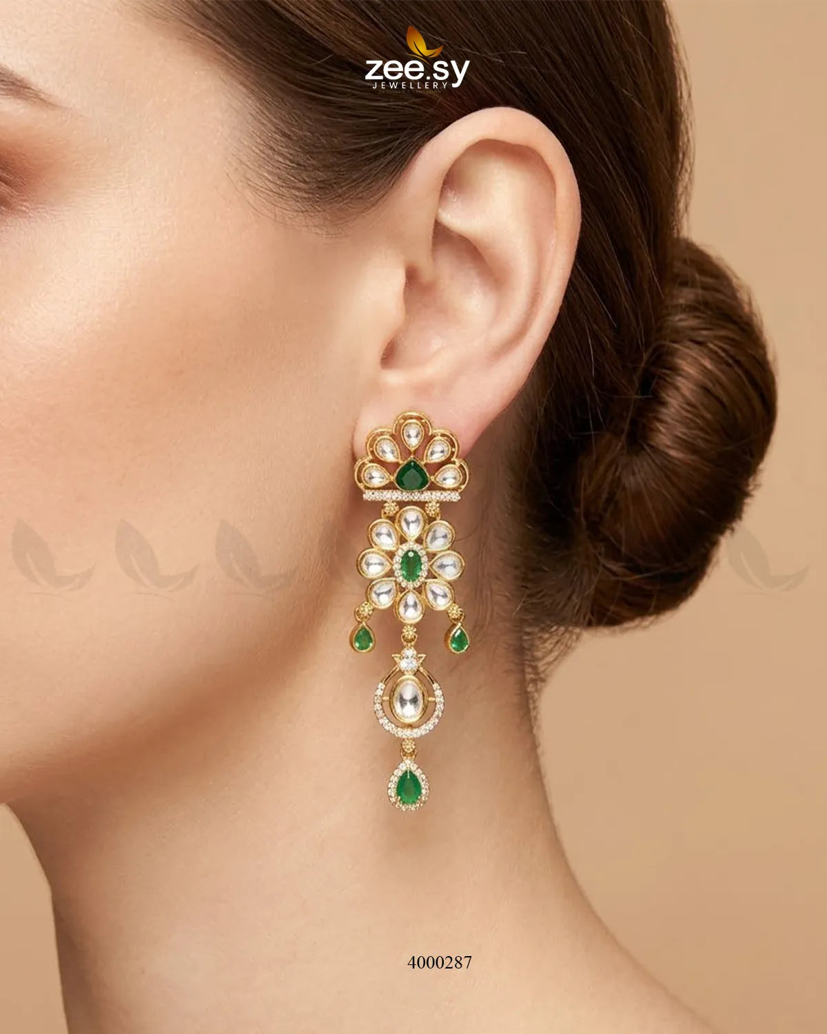 RHS09 Classic Teardrop Choker Set necklace with matching teardrop earrings in gold-tone finish