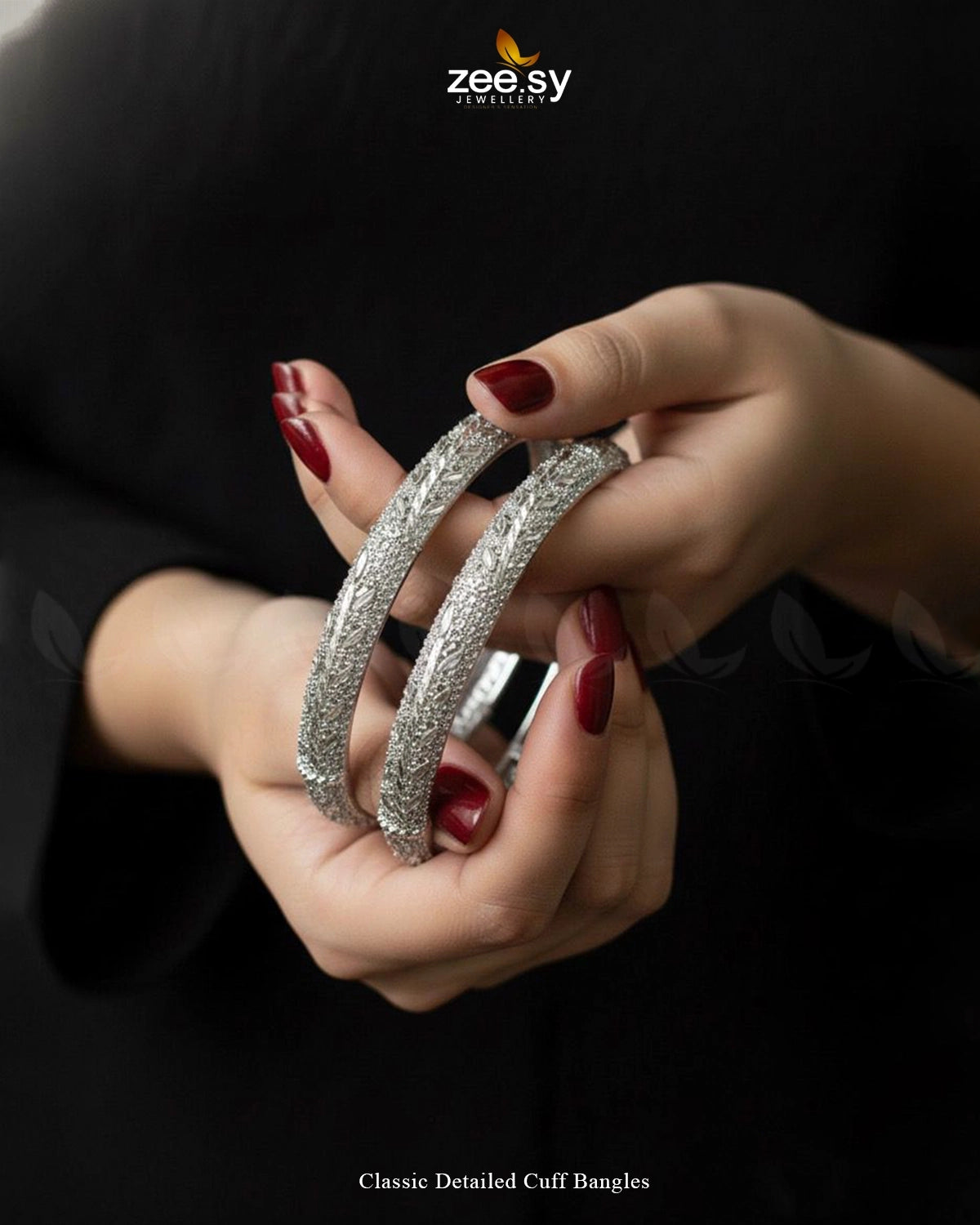 Classic Detailed Cuff Bangles - Zeesy Jewellery