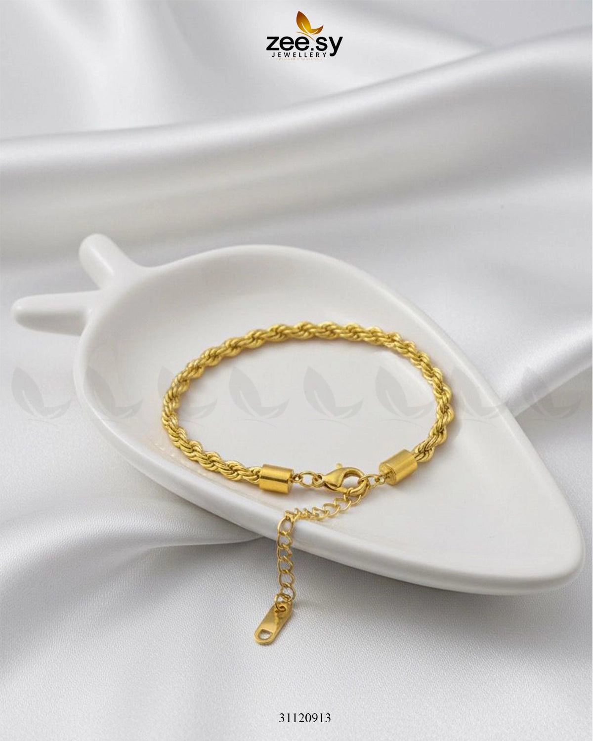 Classic Gold Twisted Rope Bracelet - Zeesy Jewellery