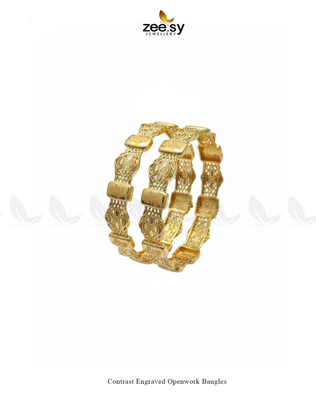 Contrast Engraved Openwork Bangles - Zeesy Jewellery
