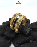 Contrast Oval Pavé Bangles - Zeesy Jewellery