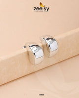 Crescent Hoop Earrings Silver - Zeesy Jewellery