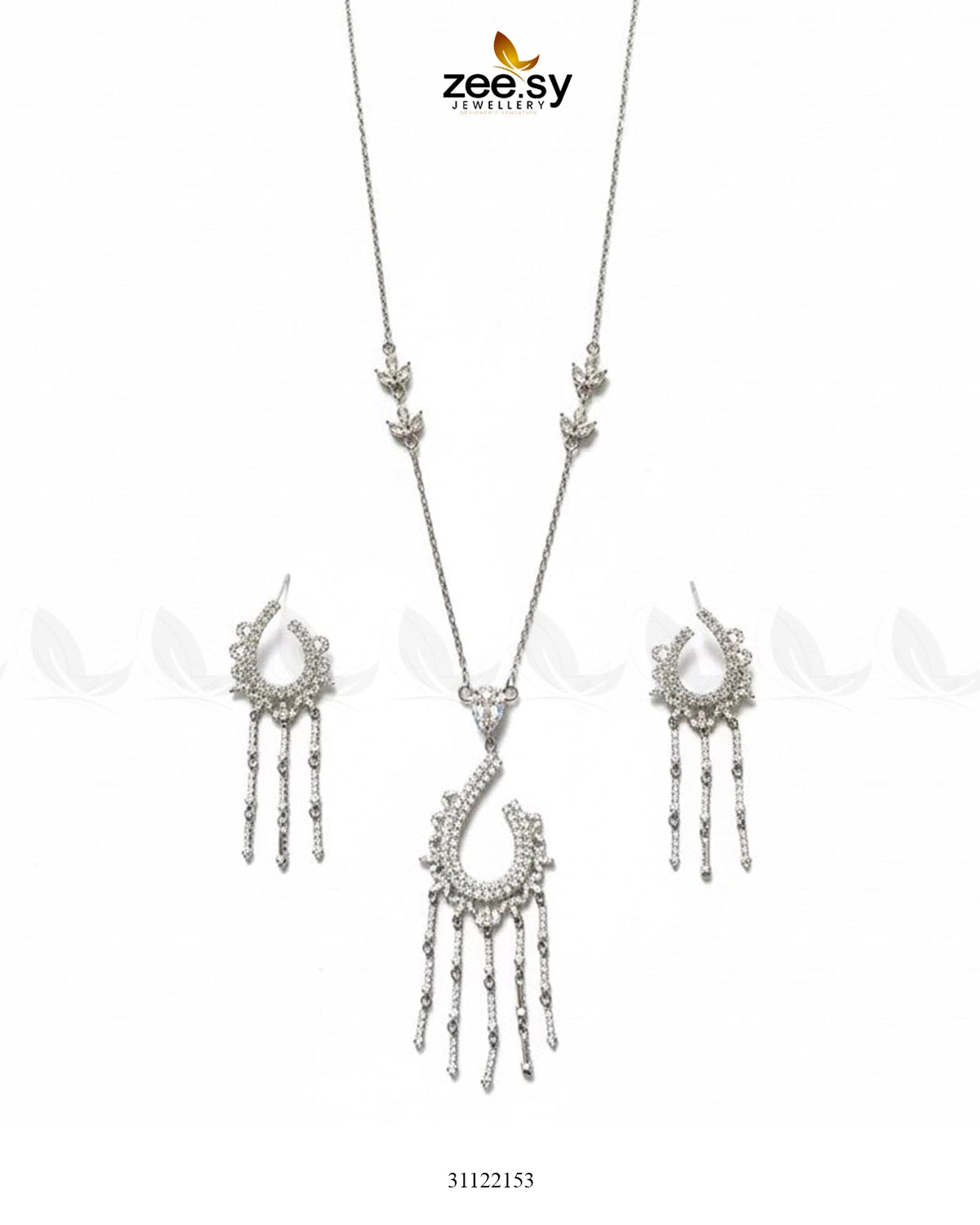 Crescent Tassel Drop Necklace Set - Zeesy Jewellery