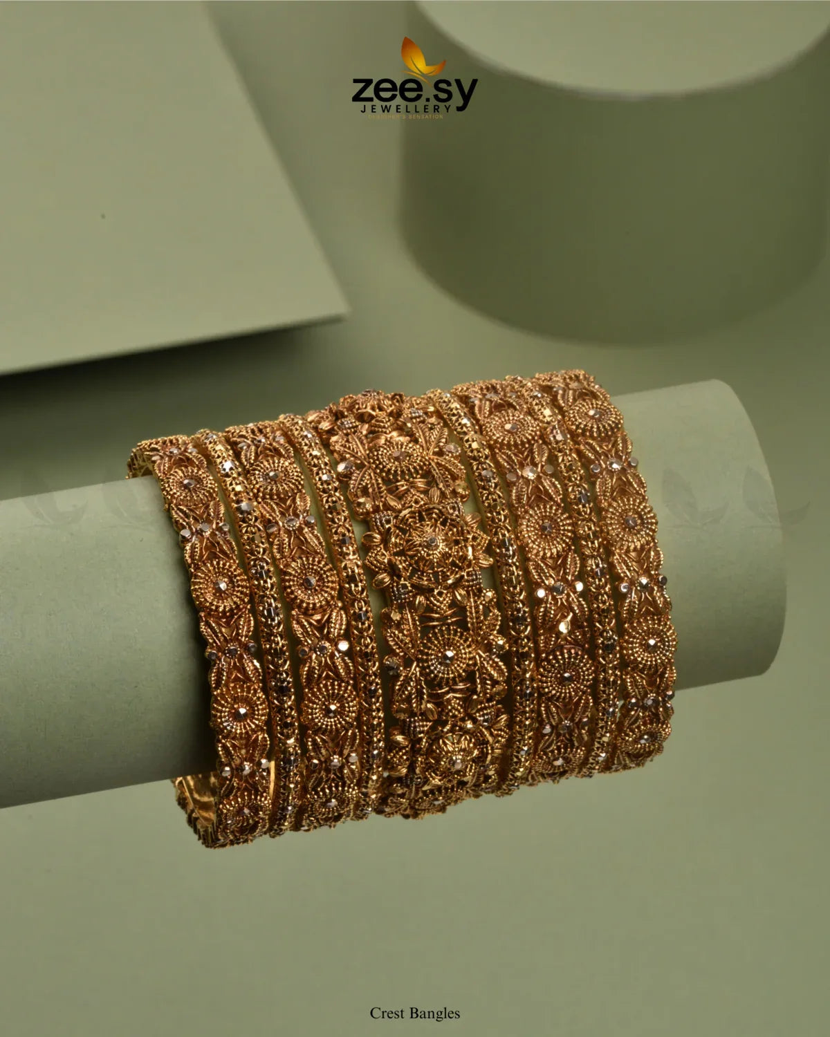 Crest Bangles - Zeesy Jewellery