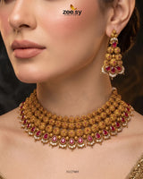 Crimson Ruby Zircon Bridal Set Bridal Set - Zeesy Jewellery Pakistan | Premium Artificial & Imitation Jewellery