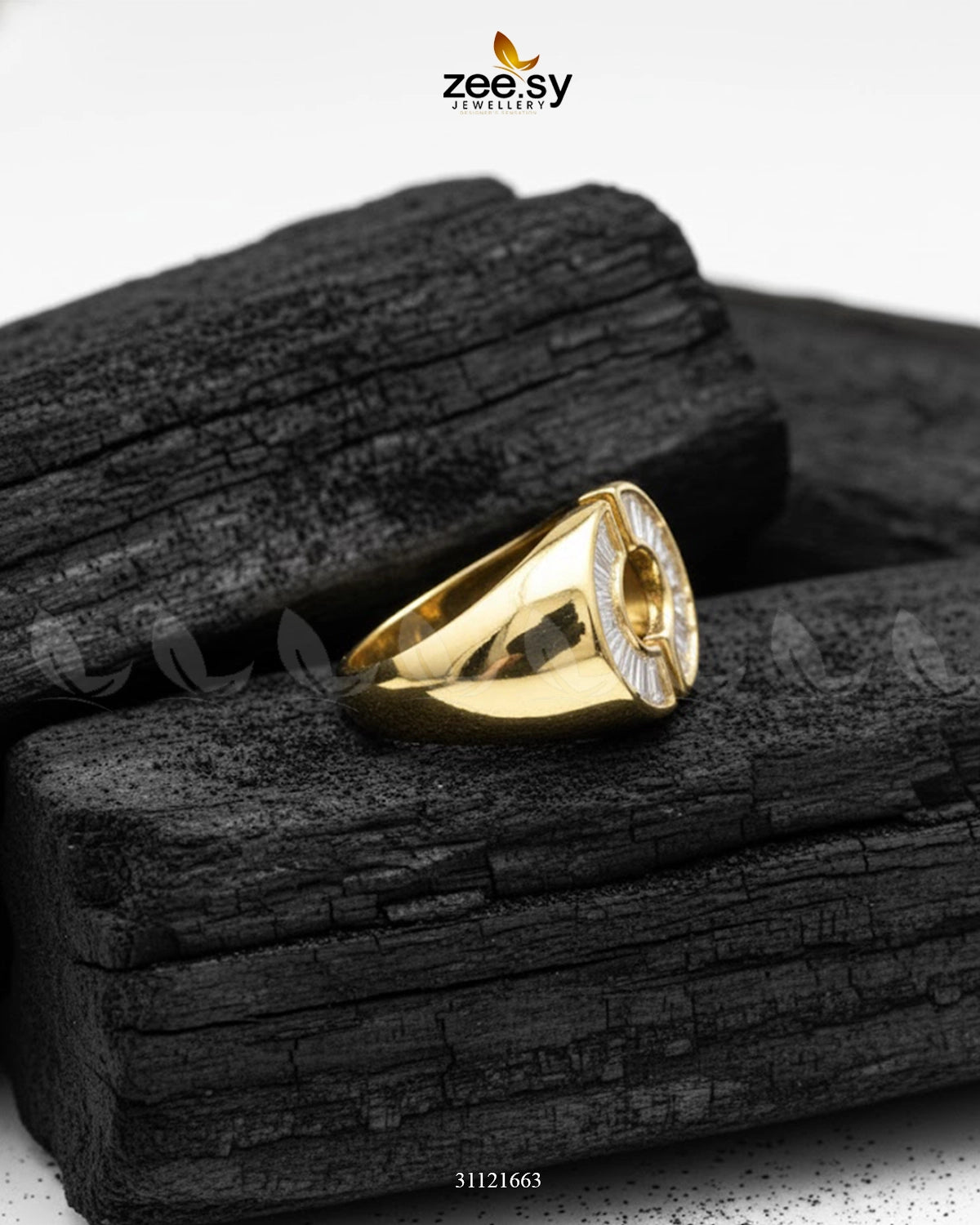 Curved Jewel Tone Ring - Zeesy Jewellery