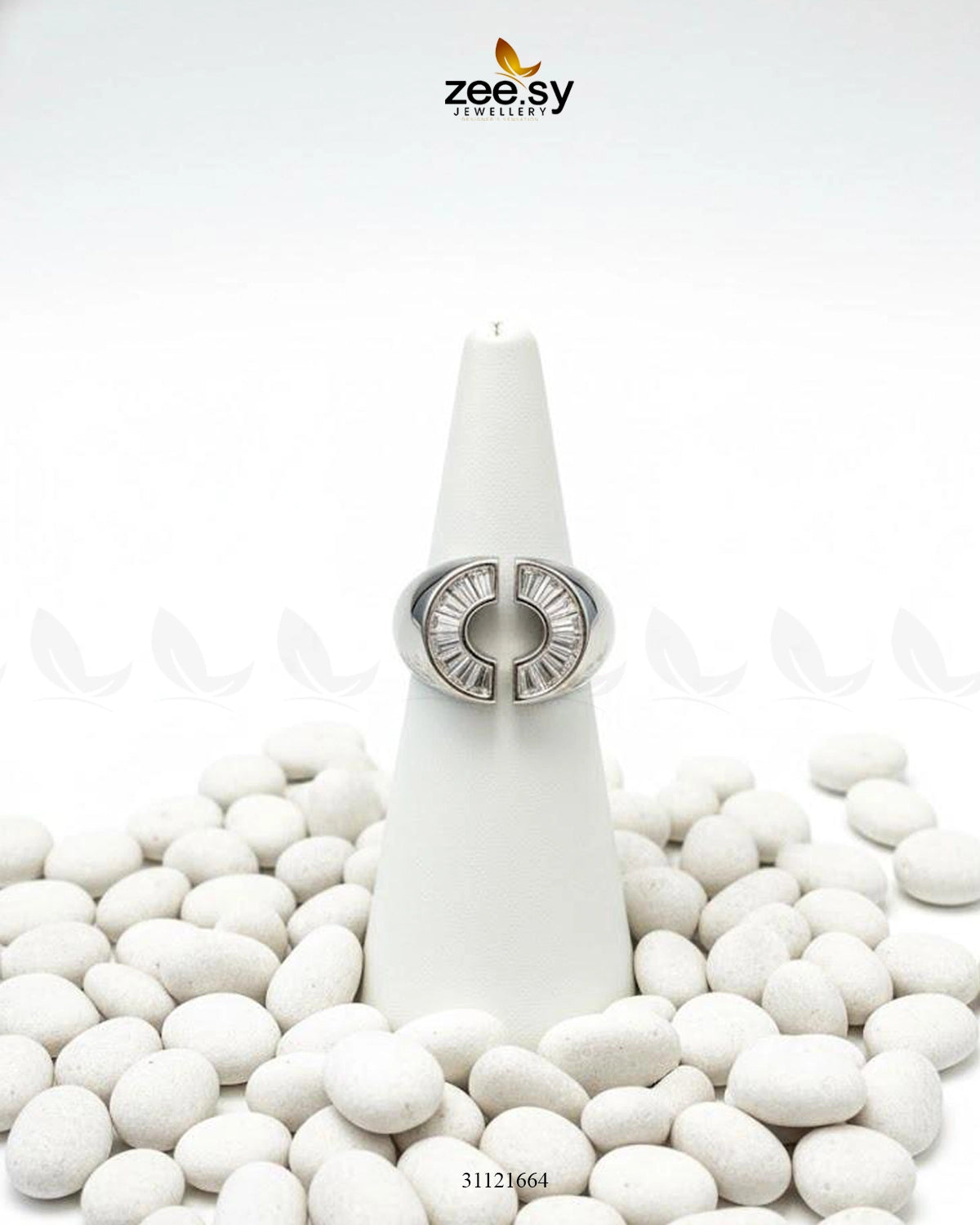 Curved Jewel Tone Ring - Zeesy Jewellery