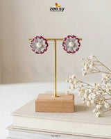 Customizable RHS09 Radiance Floral Earrings featuring intricate floral designs and vibrant colors, perfect for any occasion.