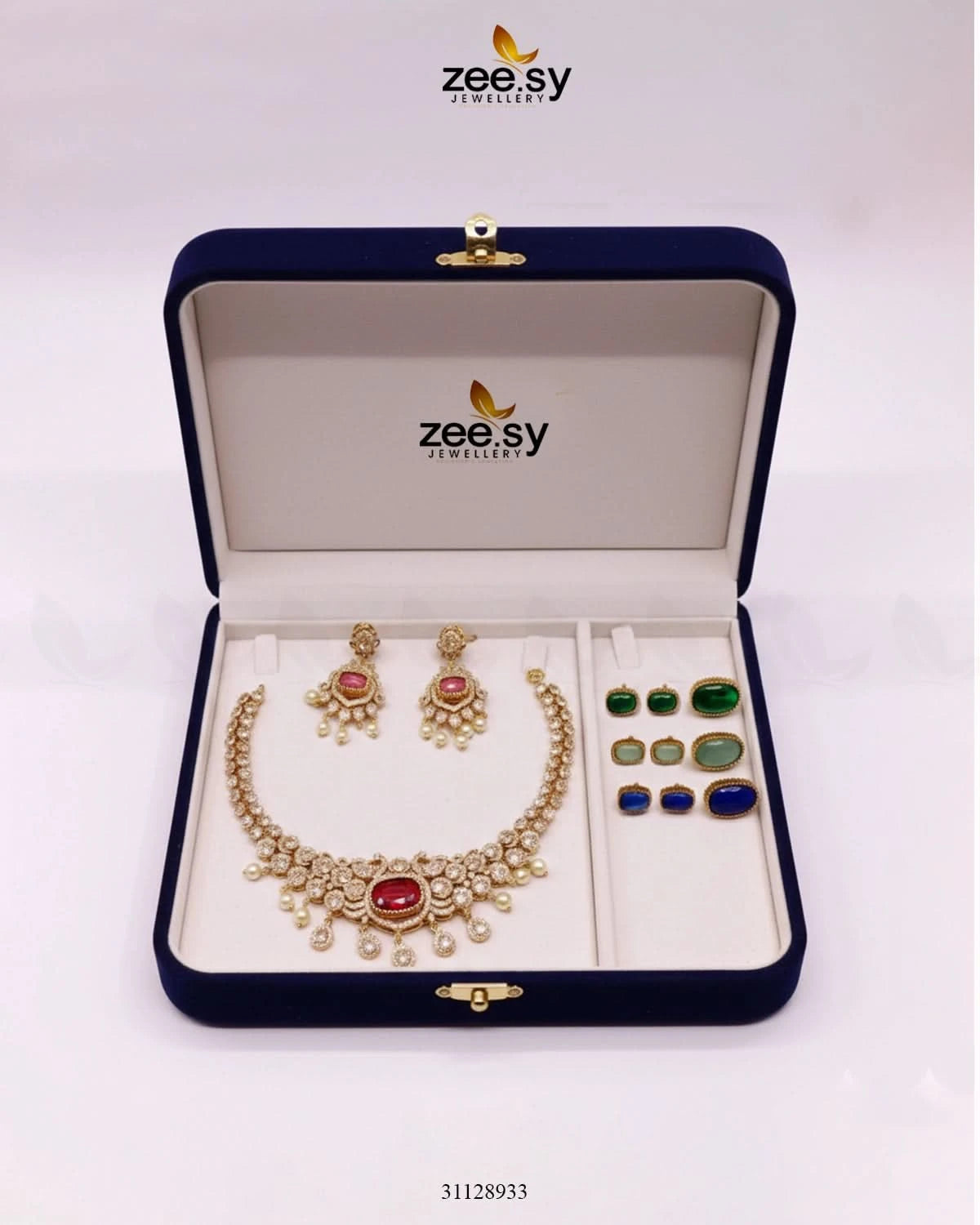 Customizable Radiance Floral Necklace Set - Zeesy Jewellery