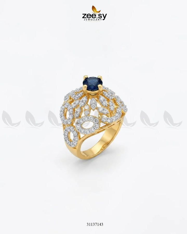 Dahlia Gemstone Zircon Ring Finger Ring - Zeesy Jewellery Pakistan | Premium Artificial & Imitation Jewellery