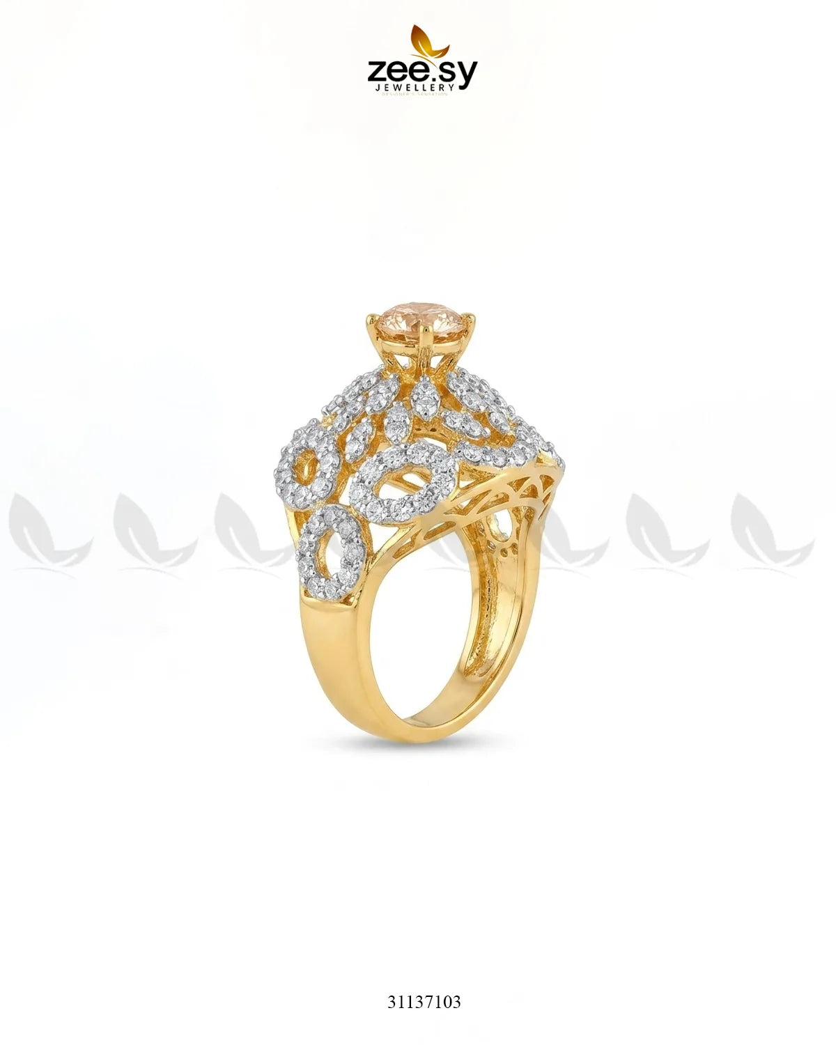 Dahlia Gemstone Zircon Ring