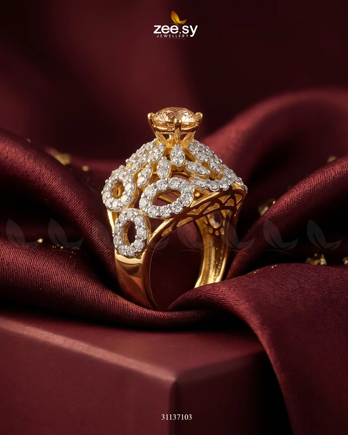 Dahlia Gemstone Zircon Ring
