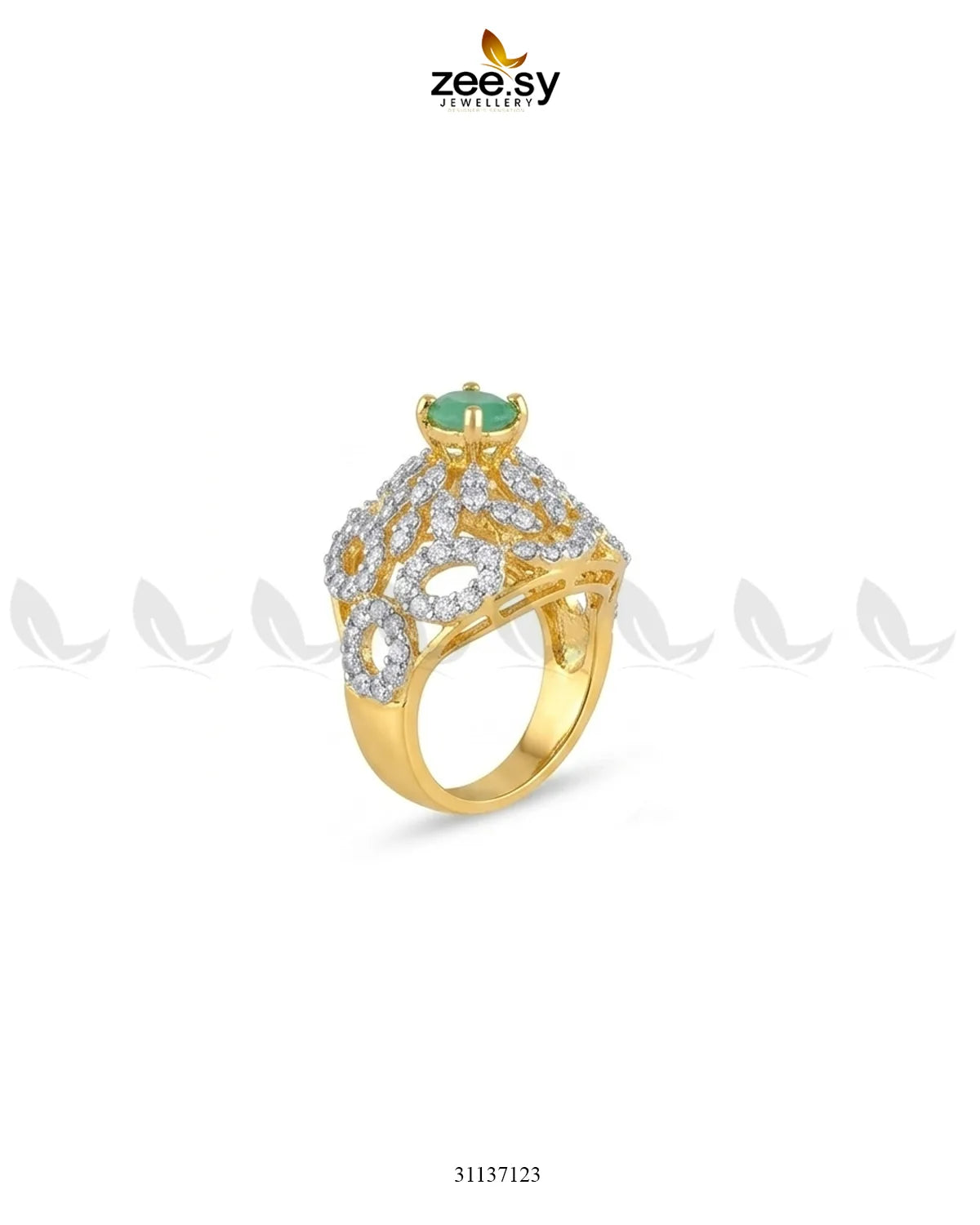 Dahlia Gemstone Zircon Ring