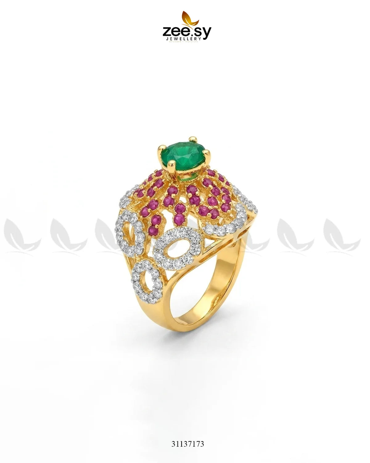 Dahlia Gemstone Zircon Ring