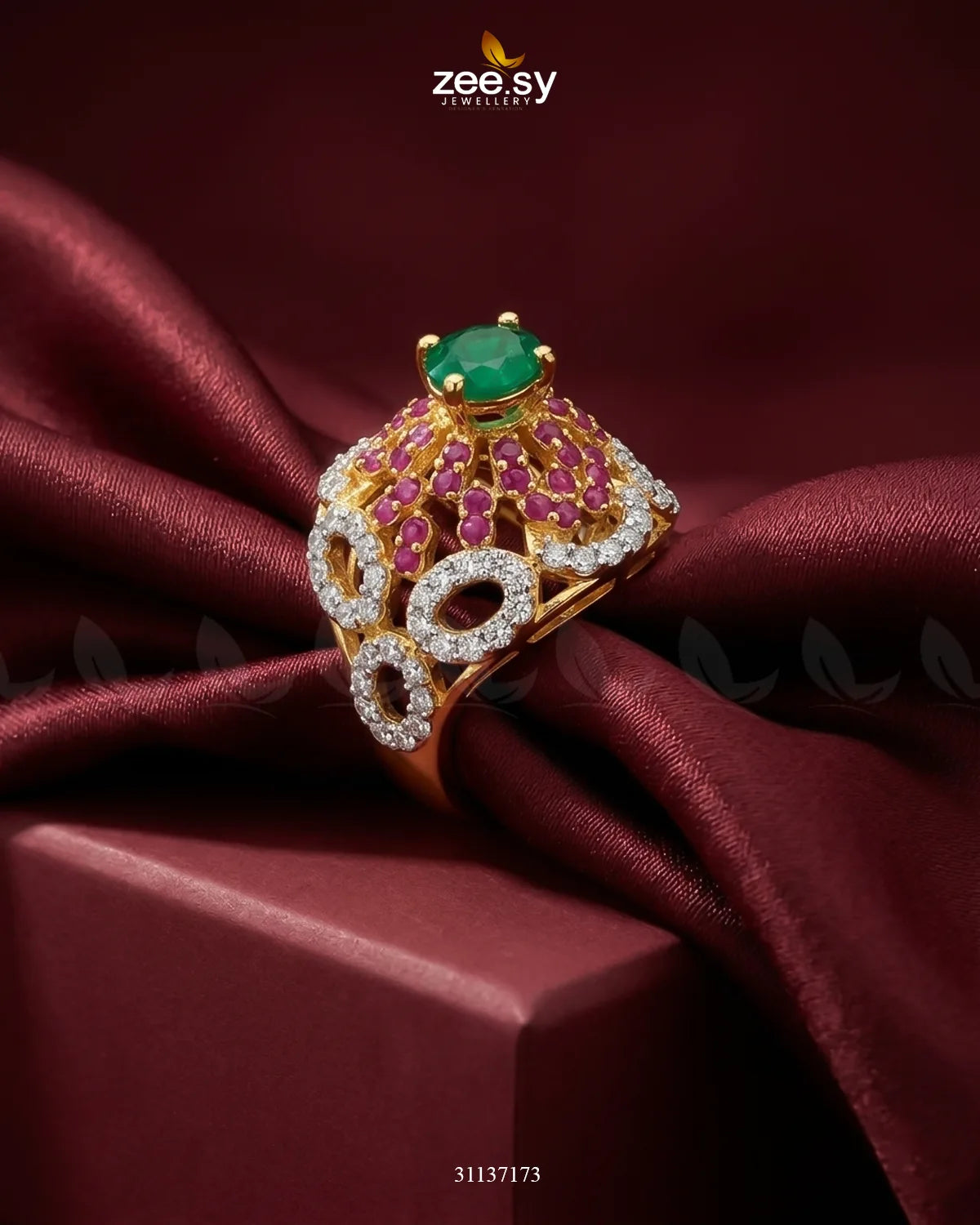 Dahlia Gemstone Zircon Ring