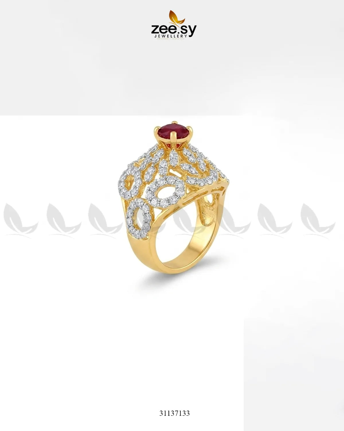 Dahlia Gemstone Zircon Ring
