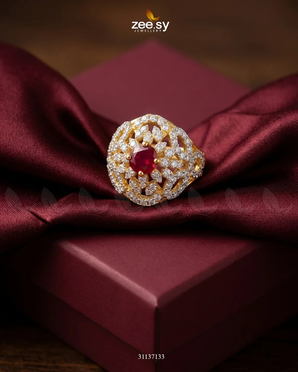 Dahlia Gemstone Zircon Ring