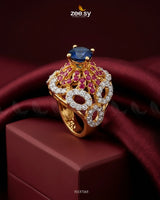 Dahlia Gemstone Zircon Ring