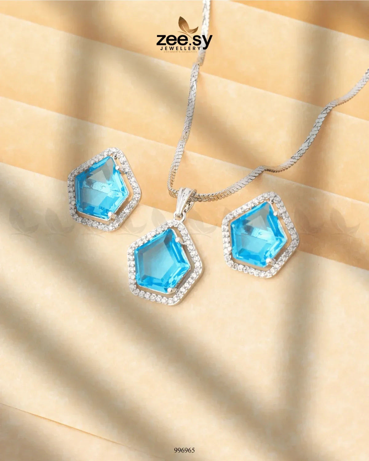 Daimond Pendant Set - Zeesy Jewellery