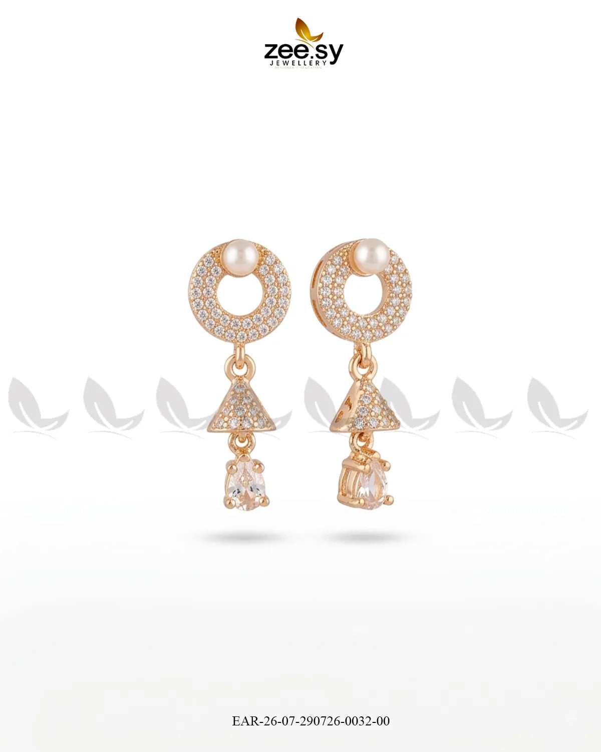 Dainty Bell Teardrop Earrings Earrings - Zeesy Jewellery Pakistan | Premium Artificial & Imitation Jewellery